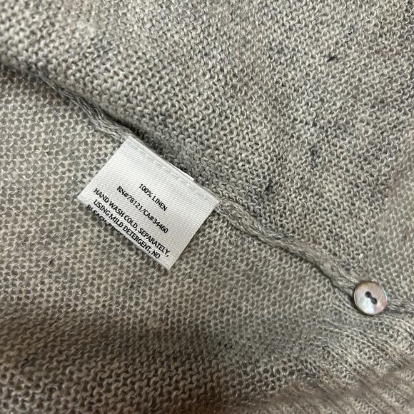 Eileen Fisher M Open Front Cardigan 100% Linen Lagenlook Minimalist Quiet Luxury - Picture 8 of 10